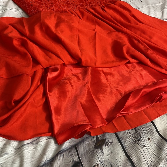 Hand Beaded Prom/Cocktail Silky Mini Dress XL - Picture 8 of 12